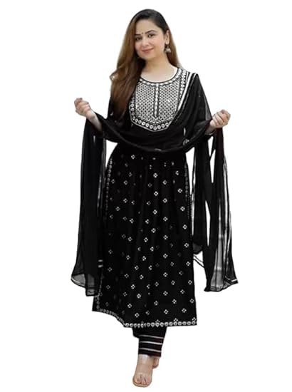 Royal Ethnic Comfort Rayon Naira Cut Kurta Pant Dupatta Set for Women | Elegant Stylish Designer Ethnic Wear Outfit