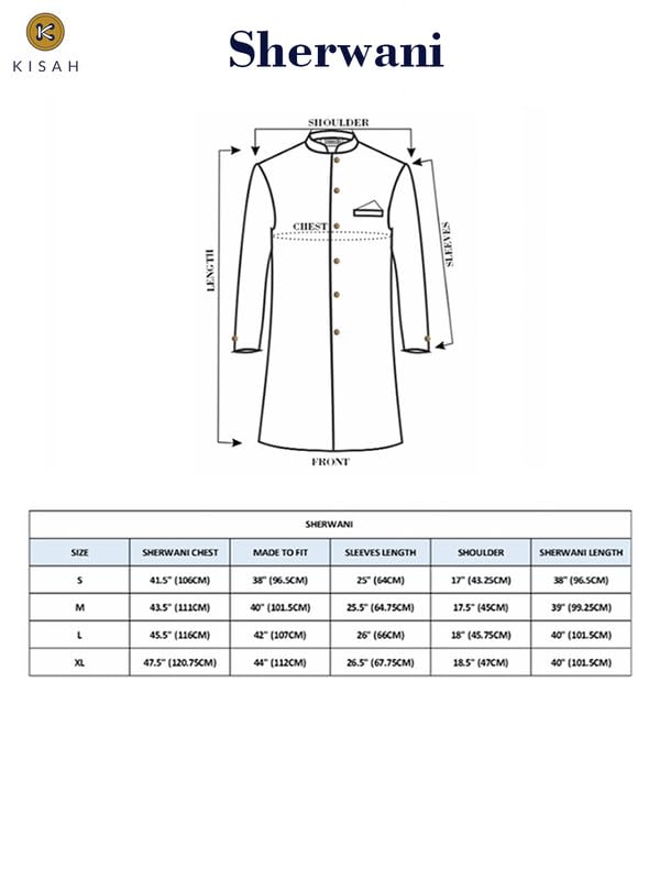 Royal Ethnics | Men's Indo-Western Sherwani Dhoti Set | Green Cotton Blend | Solid Dyed | Regular Fit | Long Sleeve - Royal Ethnic