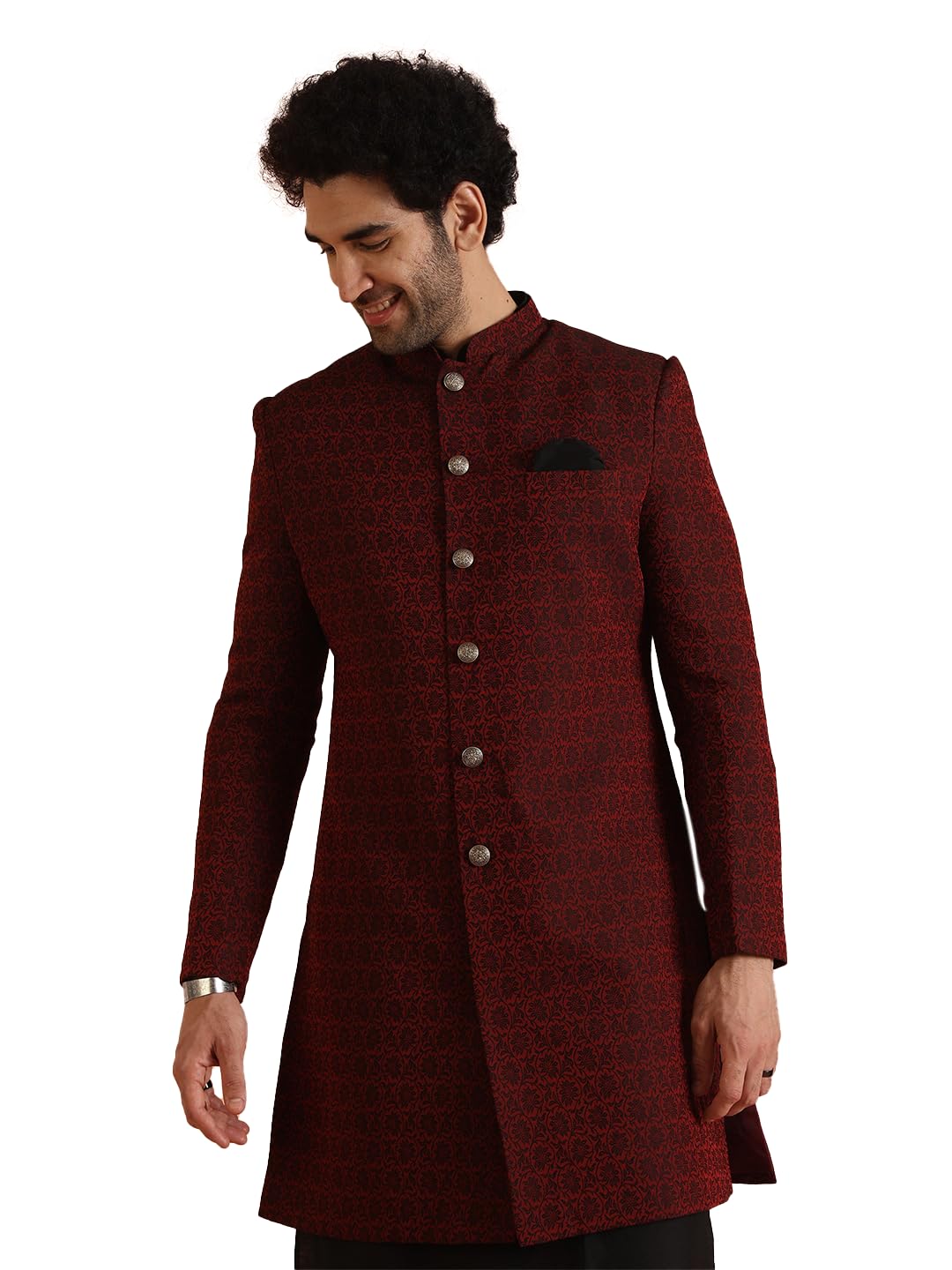 Royal Ethnics | Men's Indo-Western Sherwani Set with Kurta & Trouser | Designer Ethnic Wear | Weddings & Festivals - Royal Ethnic