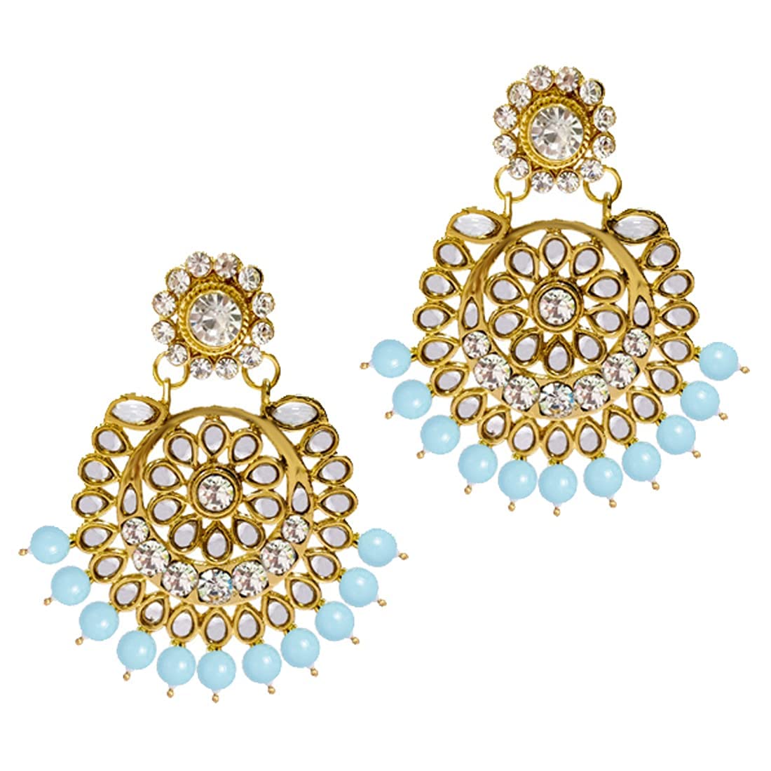 Royal Ethnic Traditional 18K Gold Plated Kundan & Pearl Studded Bridal Choker Necklace Set with Earrings & Maang Tikka - Royal Ethnic