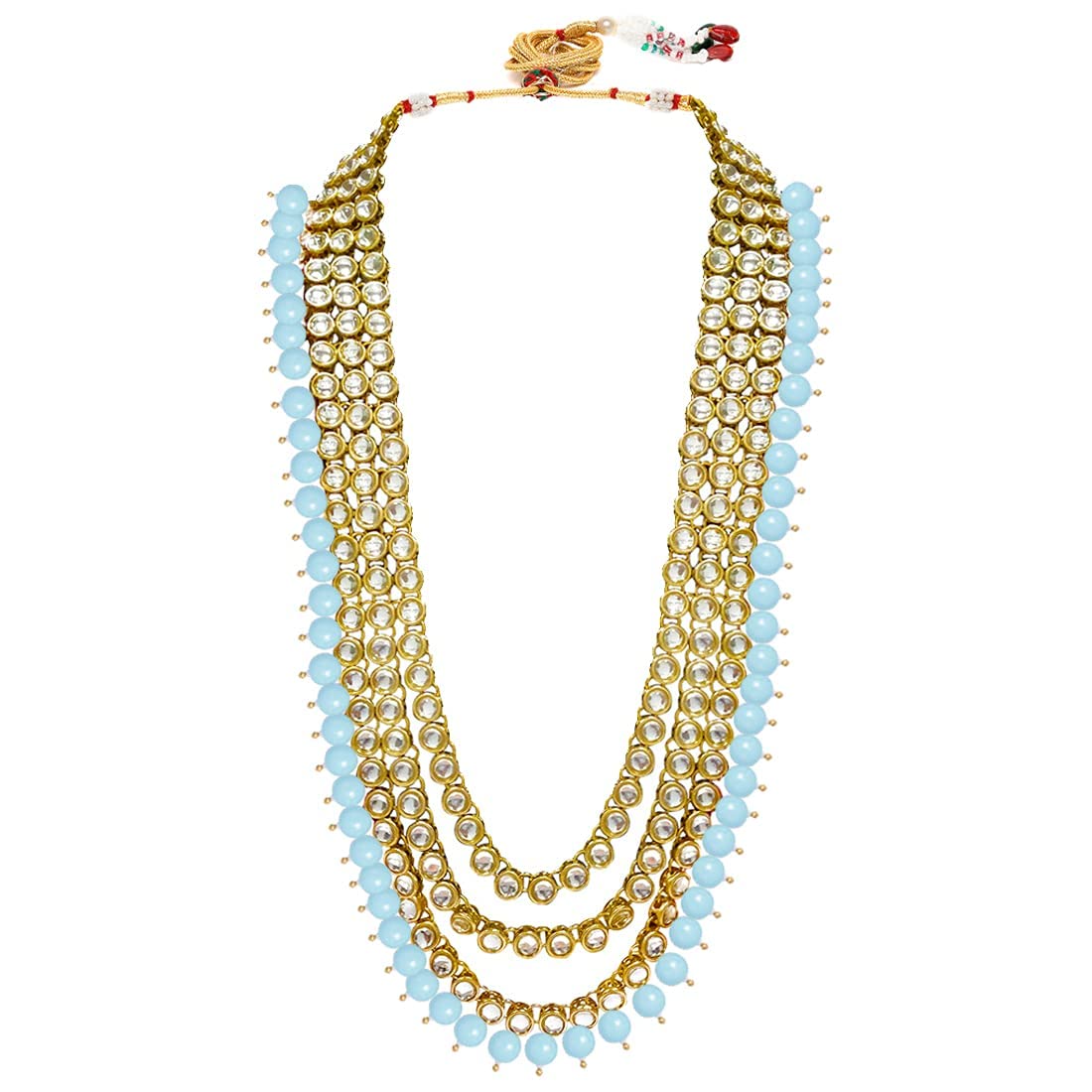 Royal Ethnic Traditional 18K Gold Plated Kundan & Pearl Studded Bridal Choker Necklace Set with Earrings & Maang Tikka - Royal Ethnic