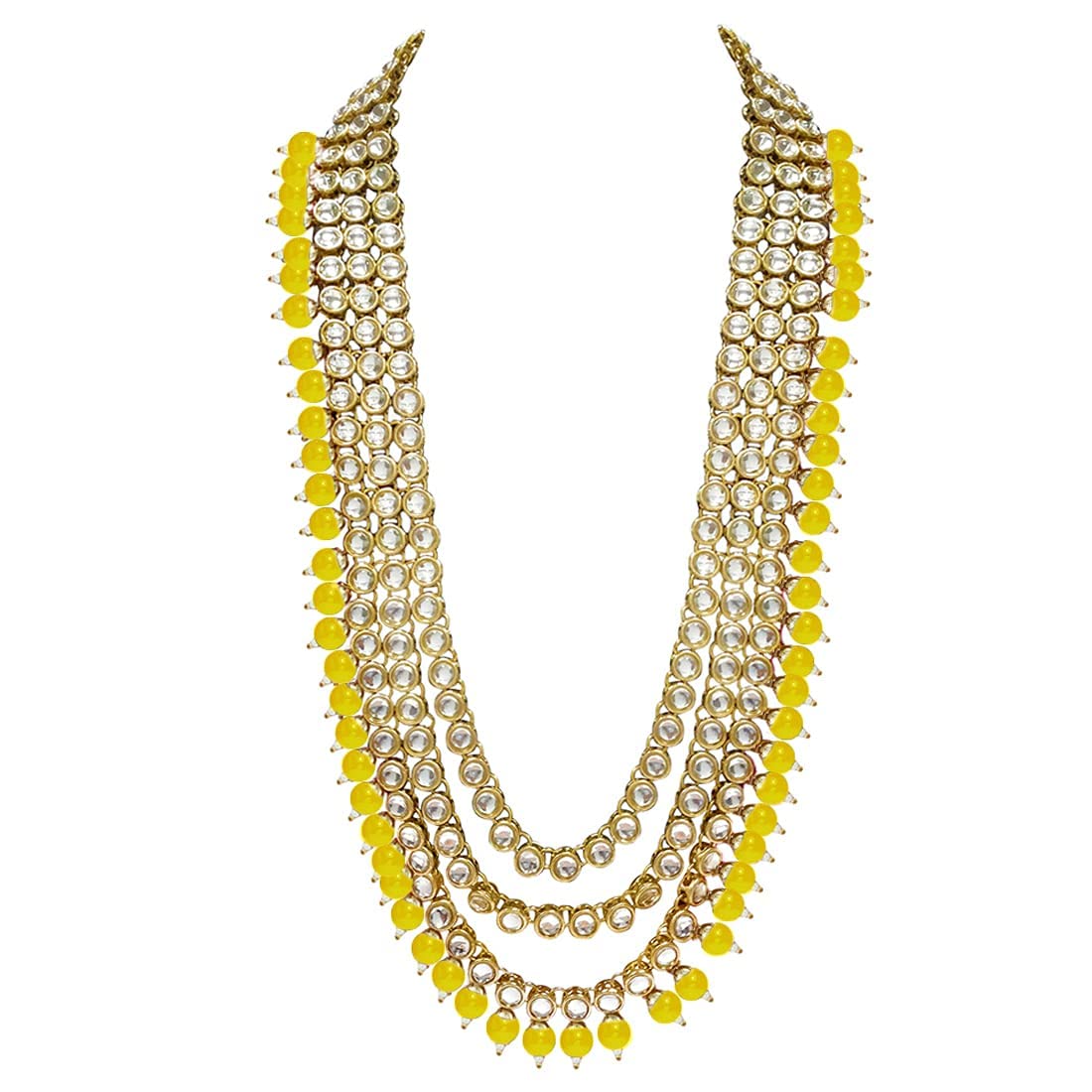 Royal Ethnic Traditional 18K Gold Plated Kundan & Pearl Studded Bridal Choker Necklace Set with Earrings & Maang Tikka - Royal Ethnic