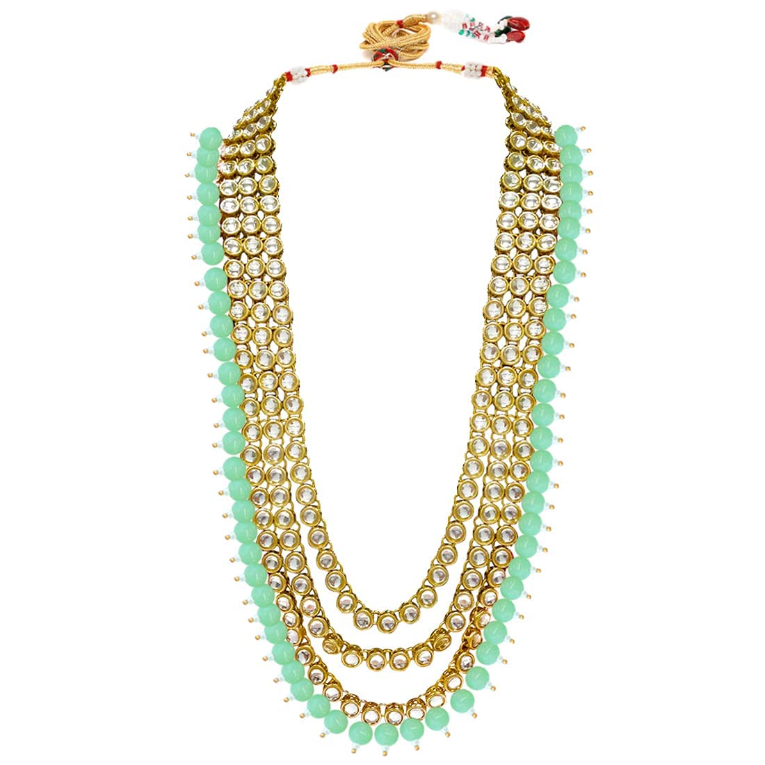 Royal Ethnic Traditional 18K Gold Plated Kundan & Pearl Studded Bridal Choker Necklace Set with Earrings & Maang Tikka - Royal Ethnic