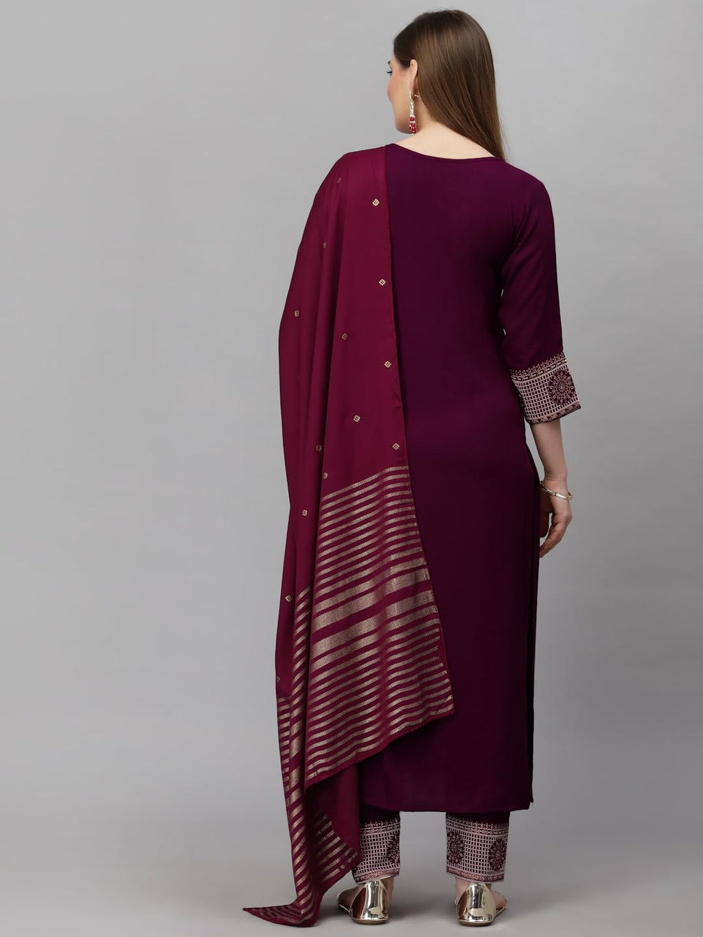 Royal Ethnic Women Viscose Embroidered Kurta and Pant Set with Dupatta Kurta Set Elegant Stylish Ethnic Festive Wear Look