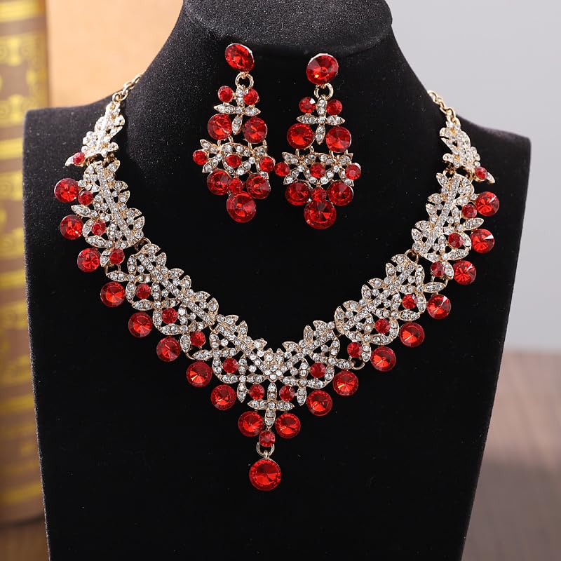 Royal Ethnic | Women's Crystal Diamond Necklace Set | Stylish Wedding Jewellery | Silver Plated | Party Wear | Elegant - Royal Ethnic