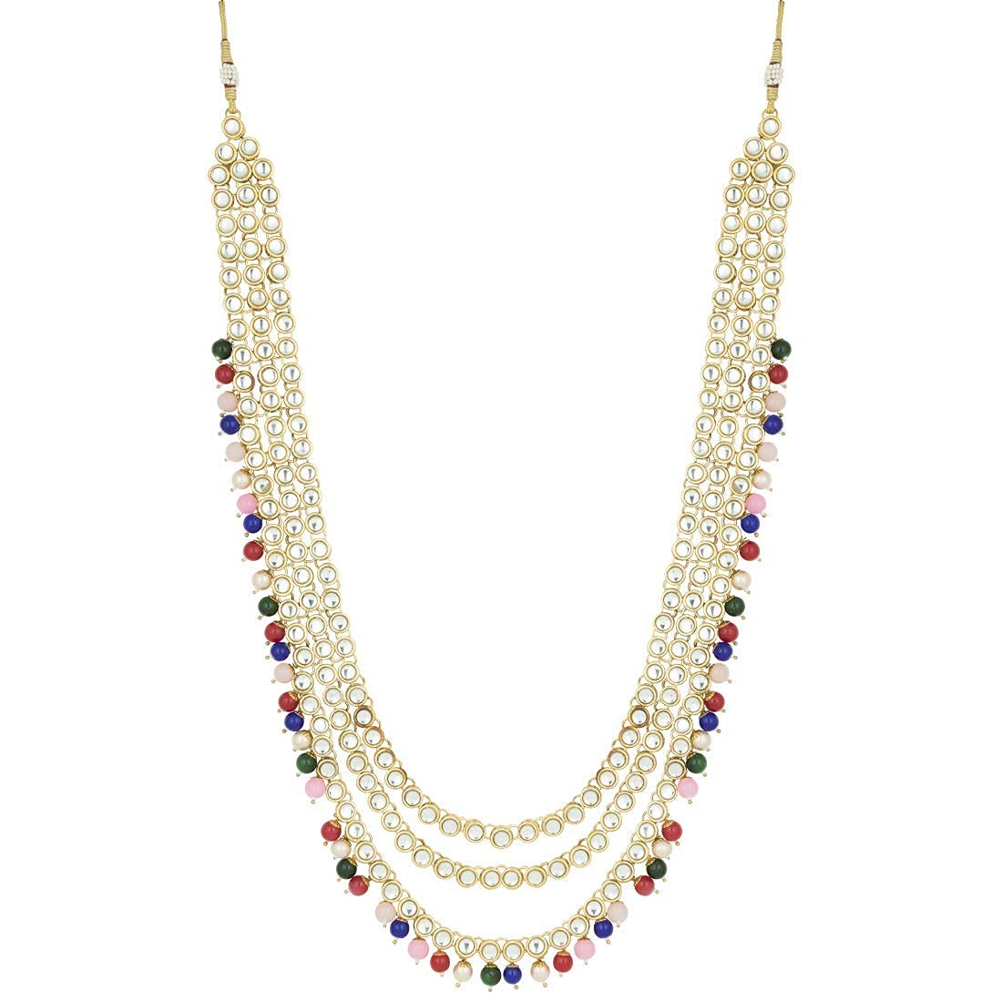 Royal Ethnic Traditional 18K Gold Plated Kundan & Pearl Studded Bridal Choker Necklace Set with Earrings & Maang Tikka - Royal Ethnic