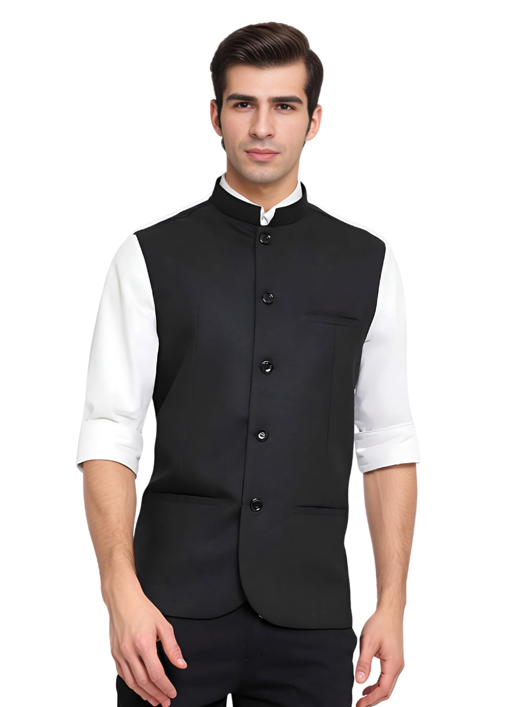 Royal Ethnic | Men's Cotton Nehru Jacket | Modi Koti Waistcoat | Diwali & Wedding Wear | Formal & Casual | Elegant Look - Royal Ethnic