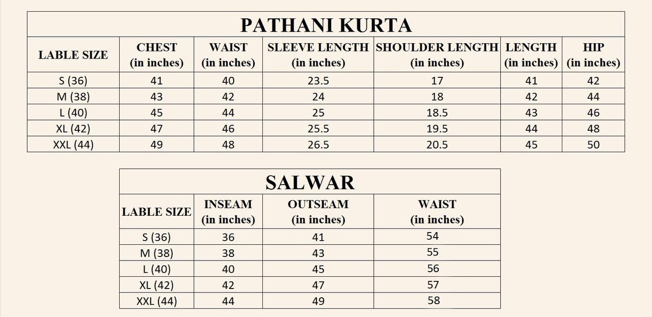 Royal Ethnic | Men's Cotton Pathani Kurta Salwar Set | Drawstring Waist | Solid Pattern | Full Sleeves | Festive Wear - Royal Ethnic