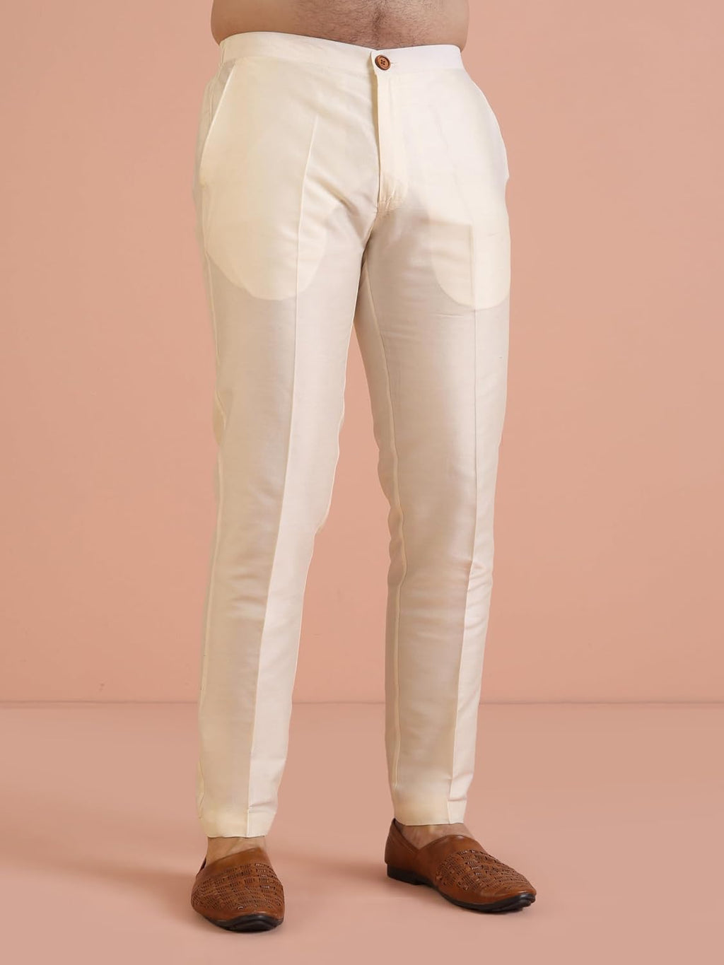 Royal Ethnics | Men's Indo-Western Sherwani Trouser Set | Olive Silk Blend | Woven Design | Regular Fit | Long Sleeve - Royal Ethnic