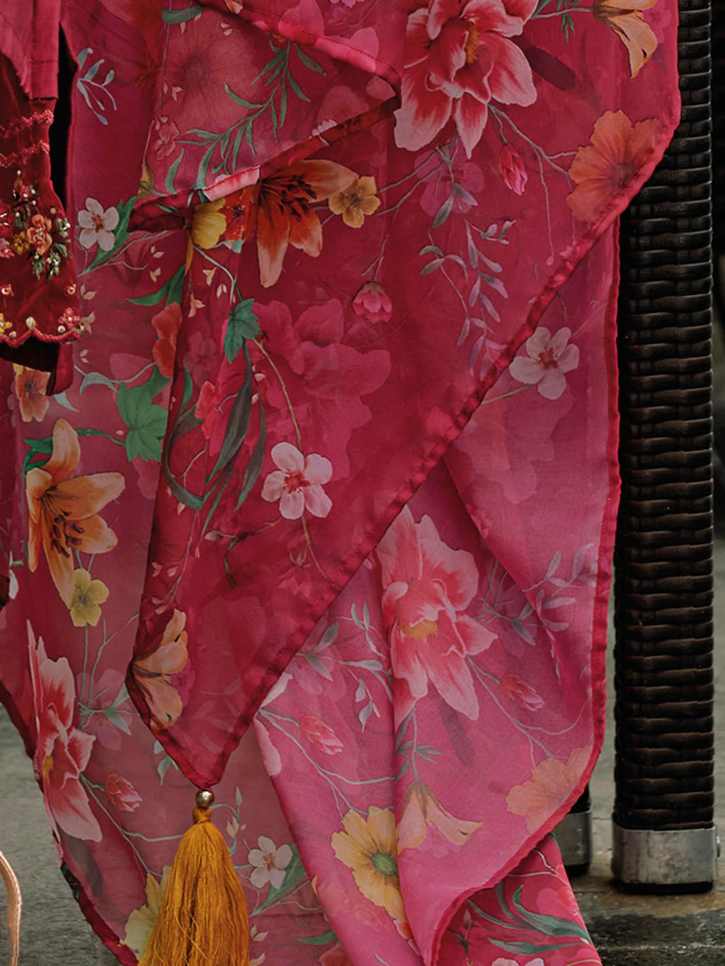 Royal Ethnic Womens Silk Blend Embroidered A Line Kurta Pant with Dupatta Set Stylish Festive Designer Party Wear Outfit - Royal Ethnic