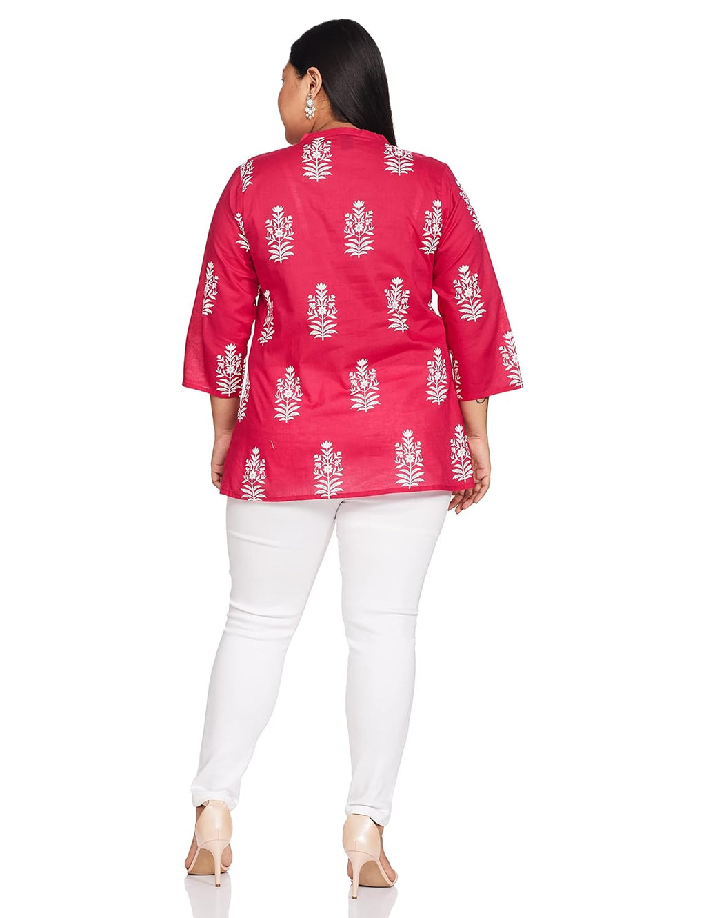 Royal Ethnic Women's Cotton Printed Aline Short Kurti Available in Plus Size Elegant Stylish Ethnic Party Wear Designer Outfit