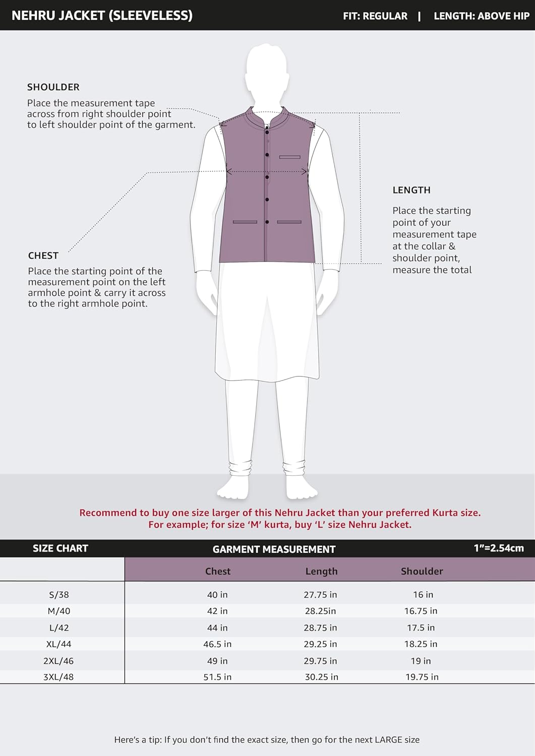 Royal Ethnic | Men's Lightweight Nehru Jacket | Sleeveless | Band Collar | Soft Poly Fabric | Festive & Traditional Wear - Royal Ethnic