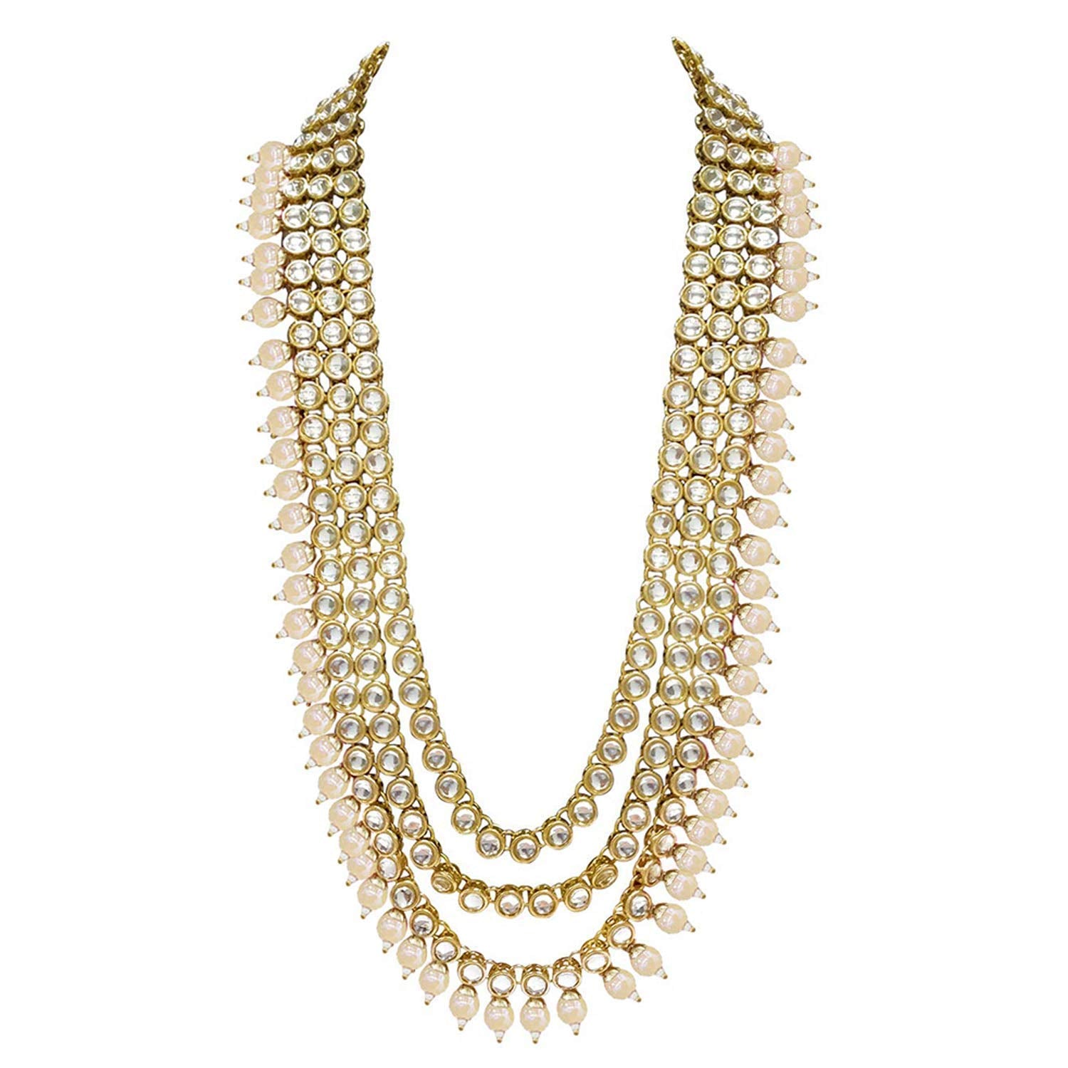 Royal Ethnic Traditional 18K Gold Plated Kundan & Pearl Studded Bridal Choker Necklace Set with Earrings & Maang Tikka - Royal Ethnic