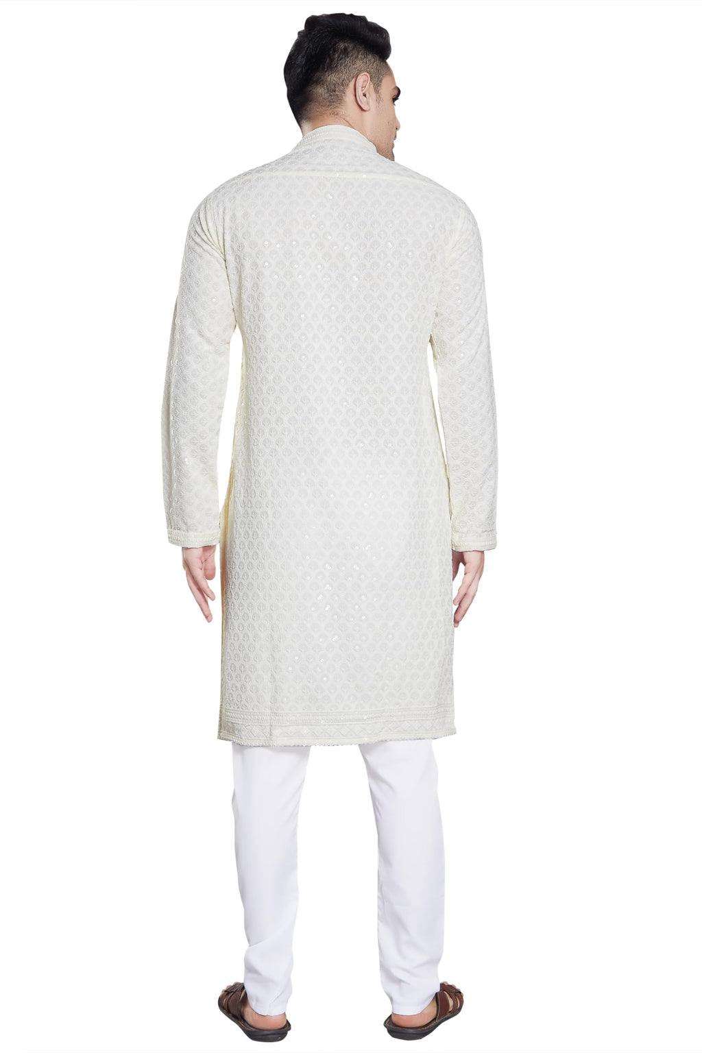Royal Ethnic Men's Stylish Embroidered Cotton Kurta Pyjama Set | Exclusive Elegant Party Wear Outfit - Royal Ethnic