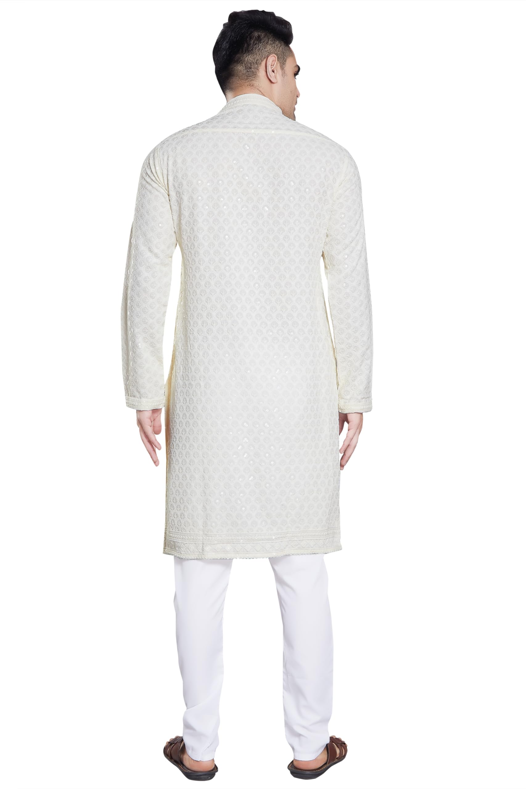 Royal Ethnic Men's Stylish Embroidered Cotton Kurta Pyjama Set | Exclusive Elegant Party Wear Outfit - Royal Ethnic