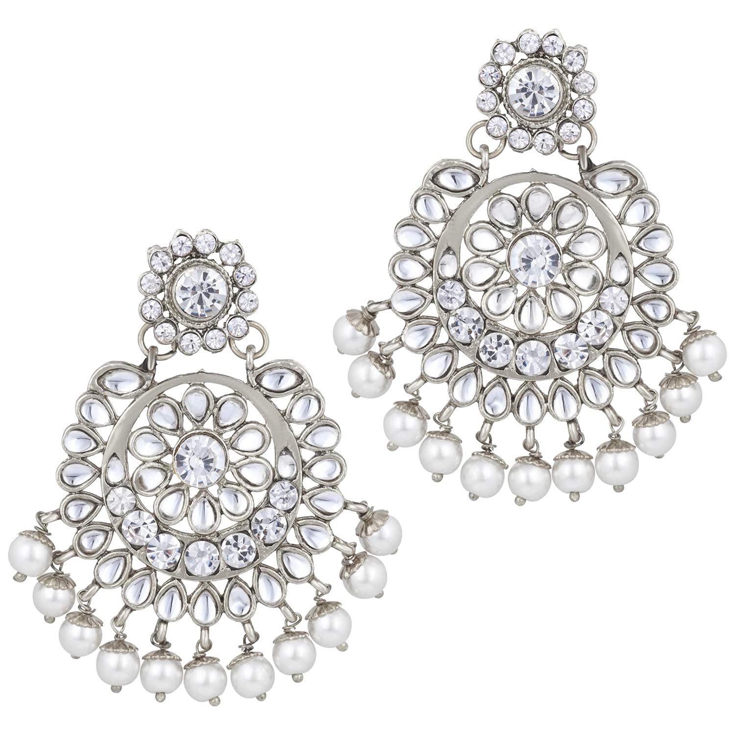 Royal Ethnic Traditional 18K Gold Plated Kundan & Pearl Studded Bridal Choker Necklace Set with Earrings & Maang Tikka - Royal Ethnic