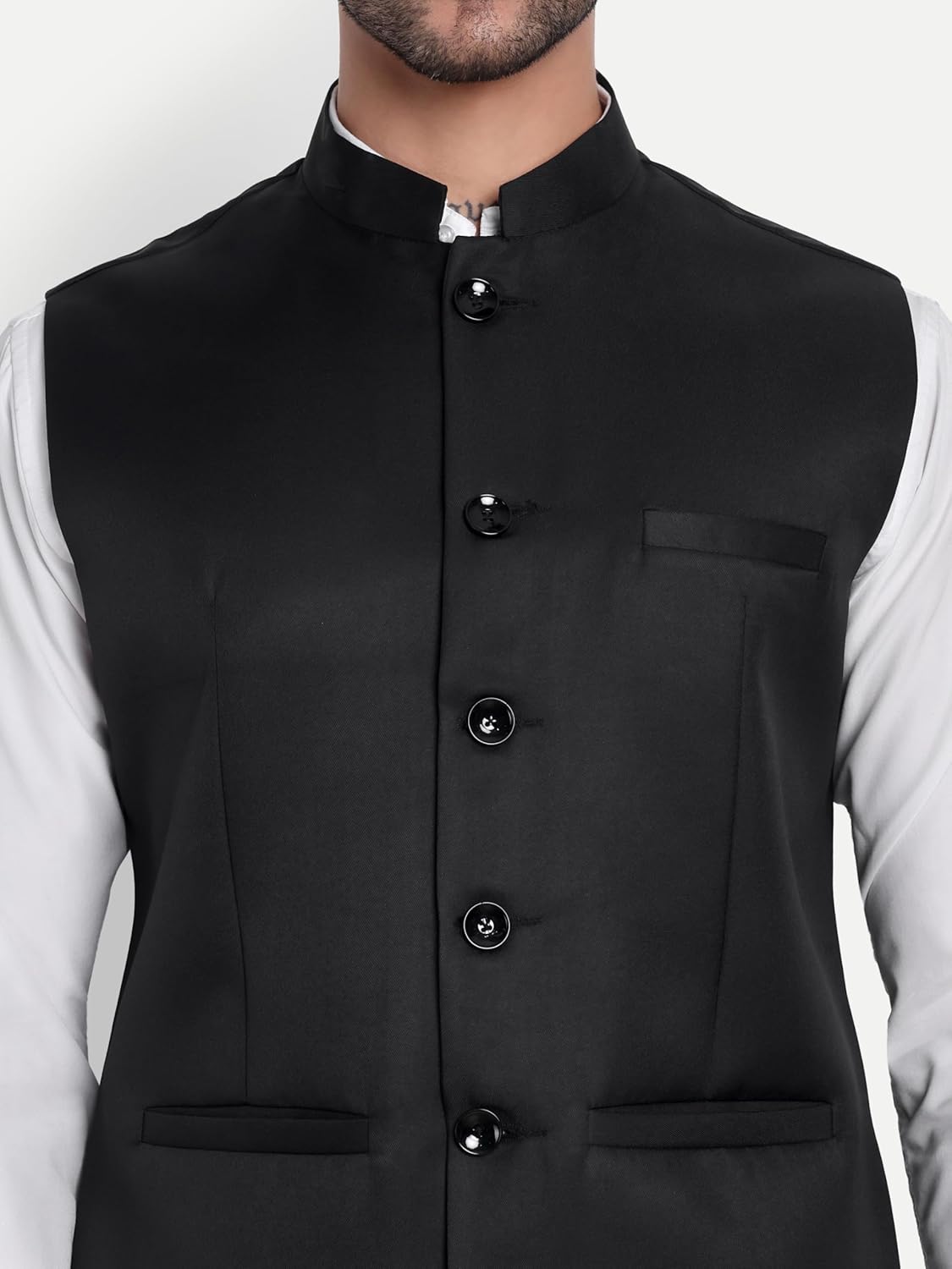 Royal Ethnic | Men's Cotton Nehru Jacket | Modi Koti Waistcoat | Diwali & Wedding Wear | Formal & Casual | Elegant Look - Royal Ethnic