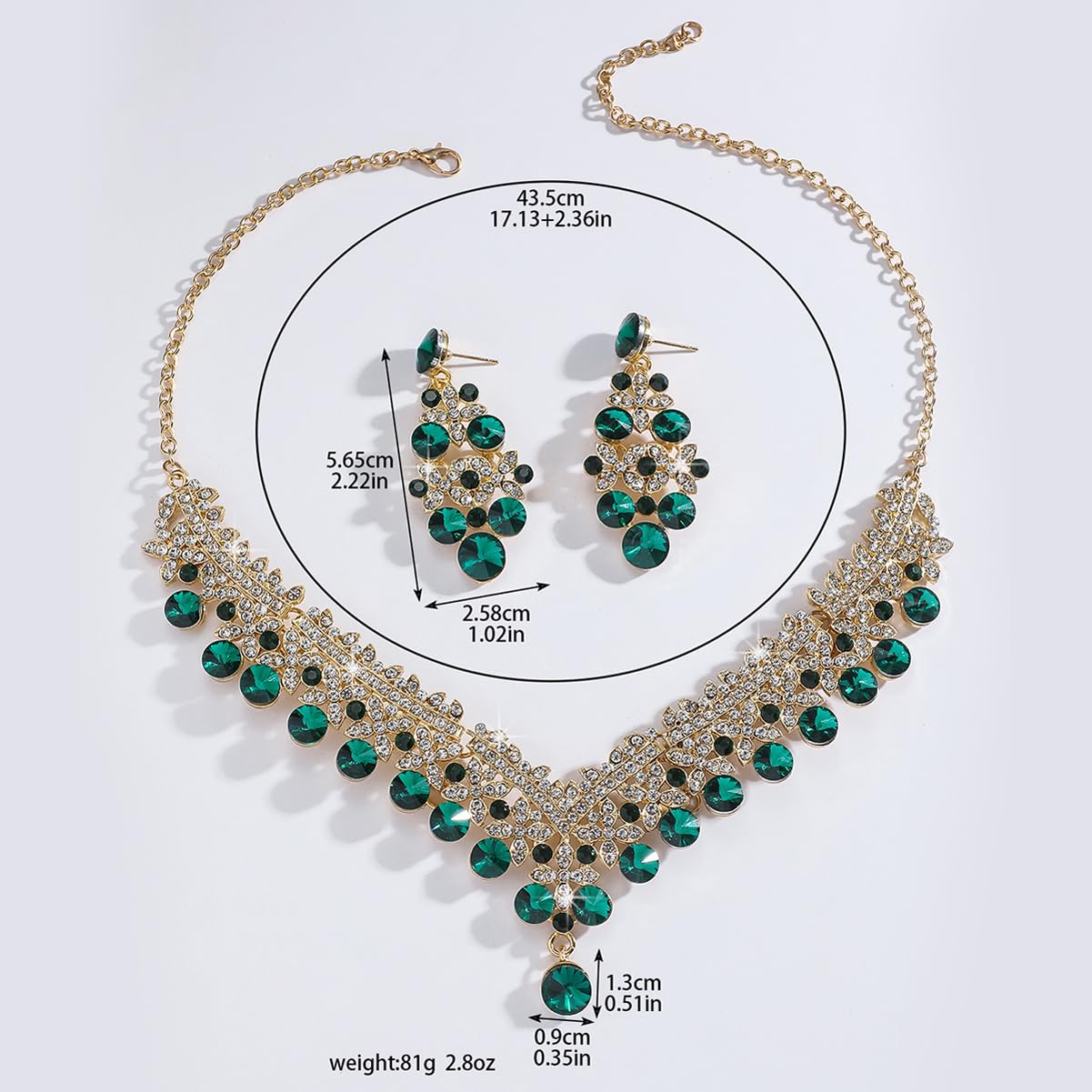 Royal Ethnic | Women's Crystal Diamond Necklace Set | Stylish Wedding Jewellery | Silver Plated | Party Wear | Elegant - Royal Ethnic