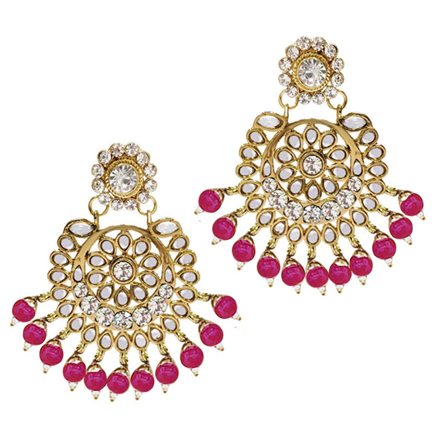 Royal Ethnic Traditional 18K Gold Plated Kundan & Pearl Studded Bridal Choker Necklace Set with Earrings & Maang Tikka - Royal Ethnic