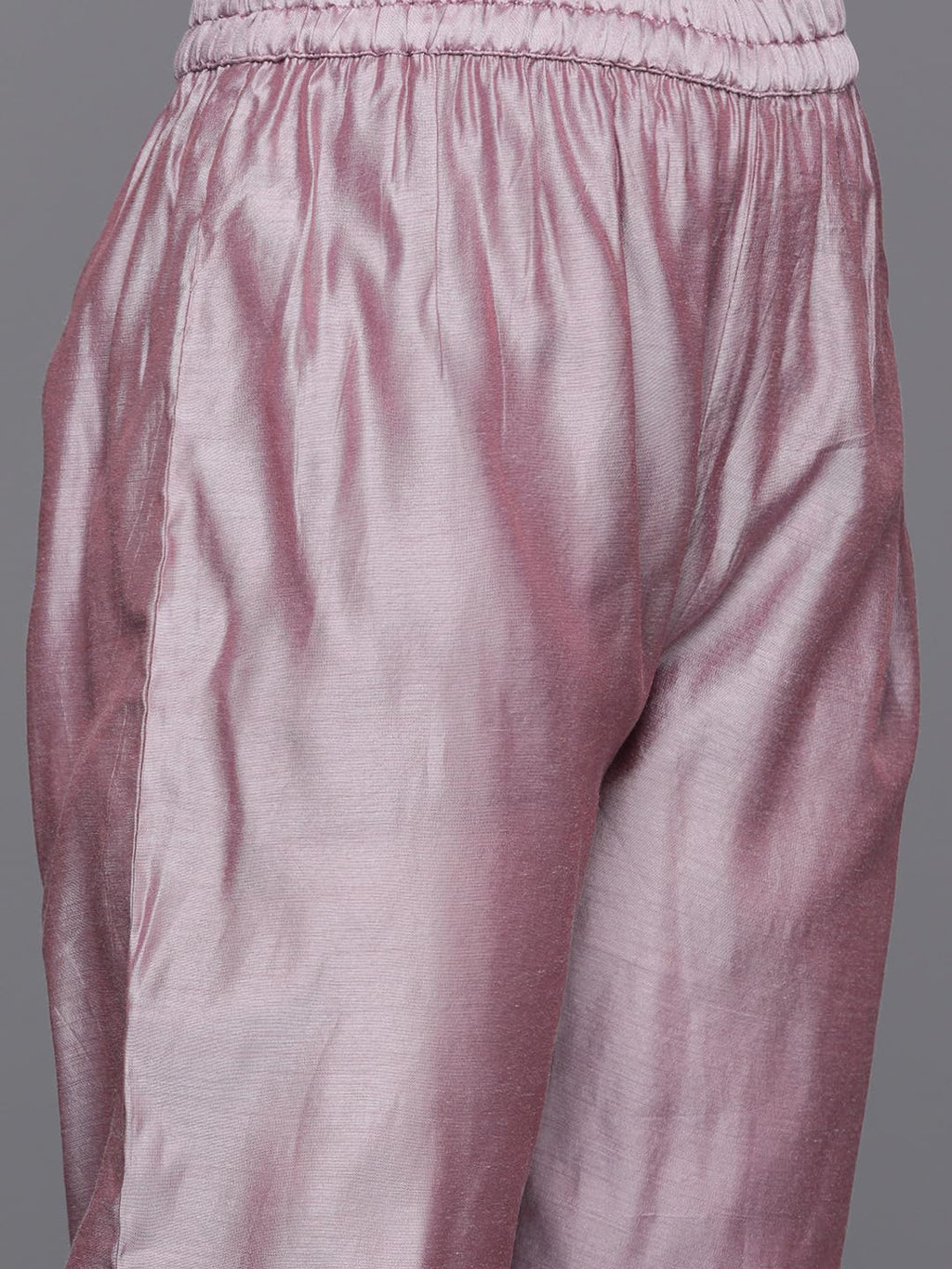 Royal Ethnic Women Mauve Silk Thread Embroidered Kurta Set with Dupatta Elegant Sophisticated Designer Ethnic Wear