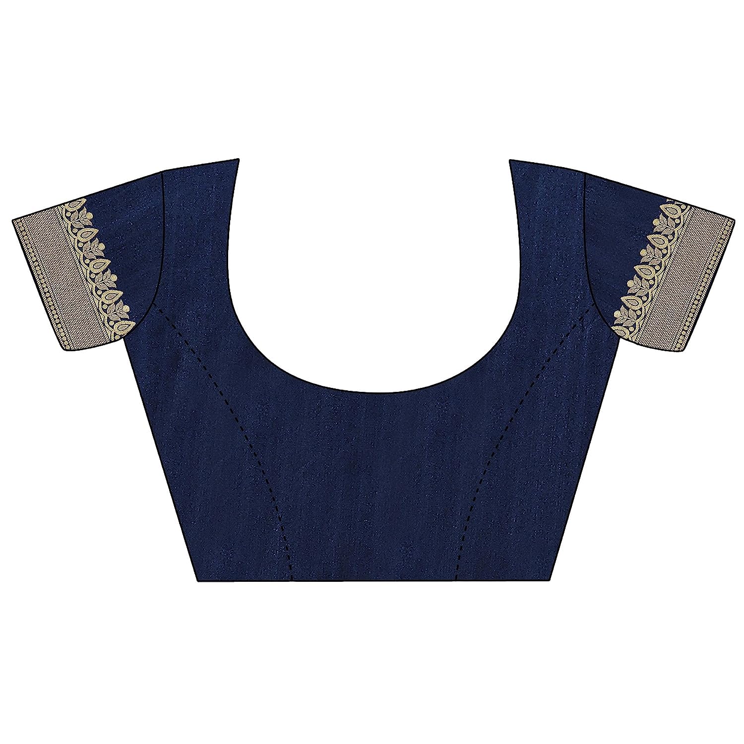 Royal Ethnic | Women's Banarasi Kanjivaram Art Silk Saree | Navy Blue | 5.25m Saree + 0.75m Blouse | Festive Elegance - Royal Ethnic