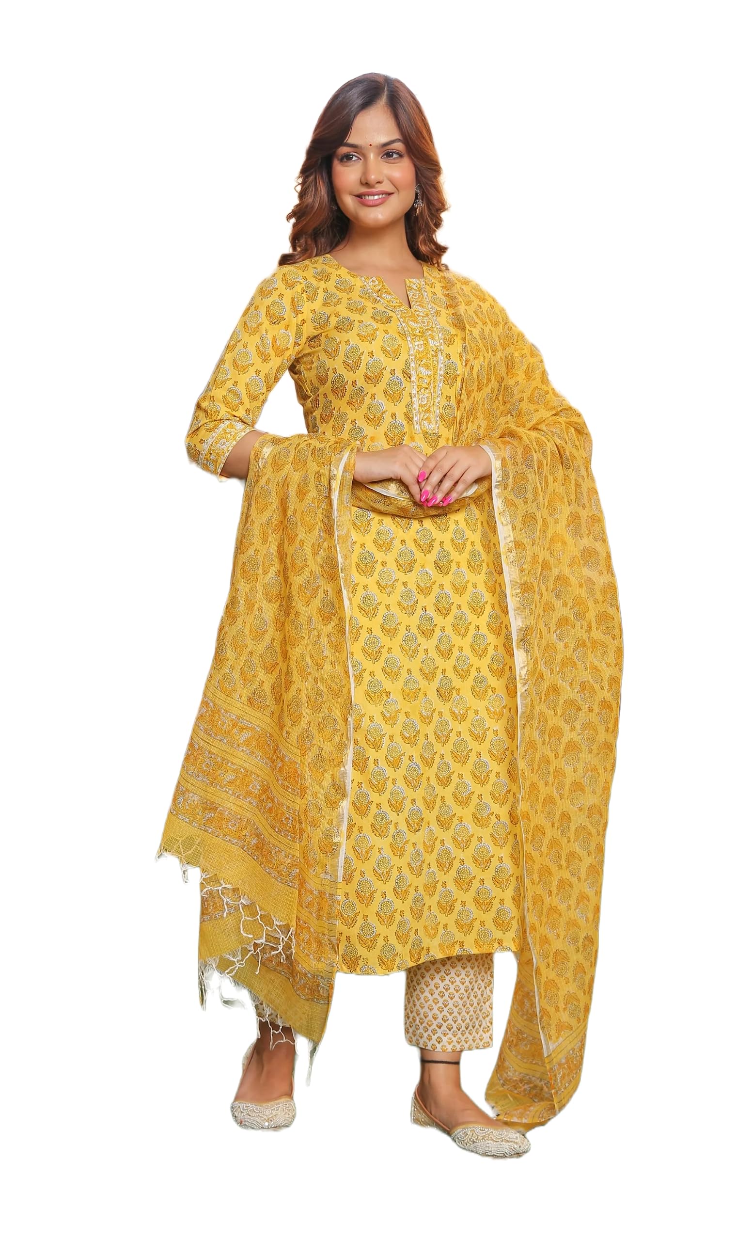 Royal Ethnic Women Printed Kurta and Pant Set with Dupatta Elegant Stylish Ethnic Party Wear Designer Outfit Collection