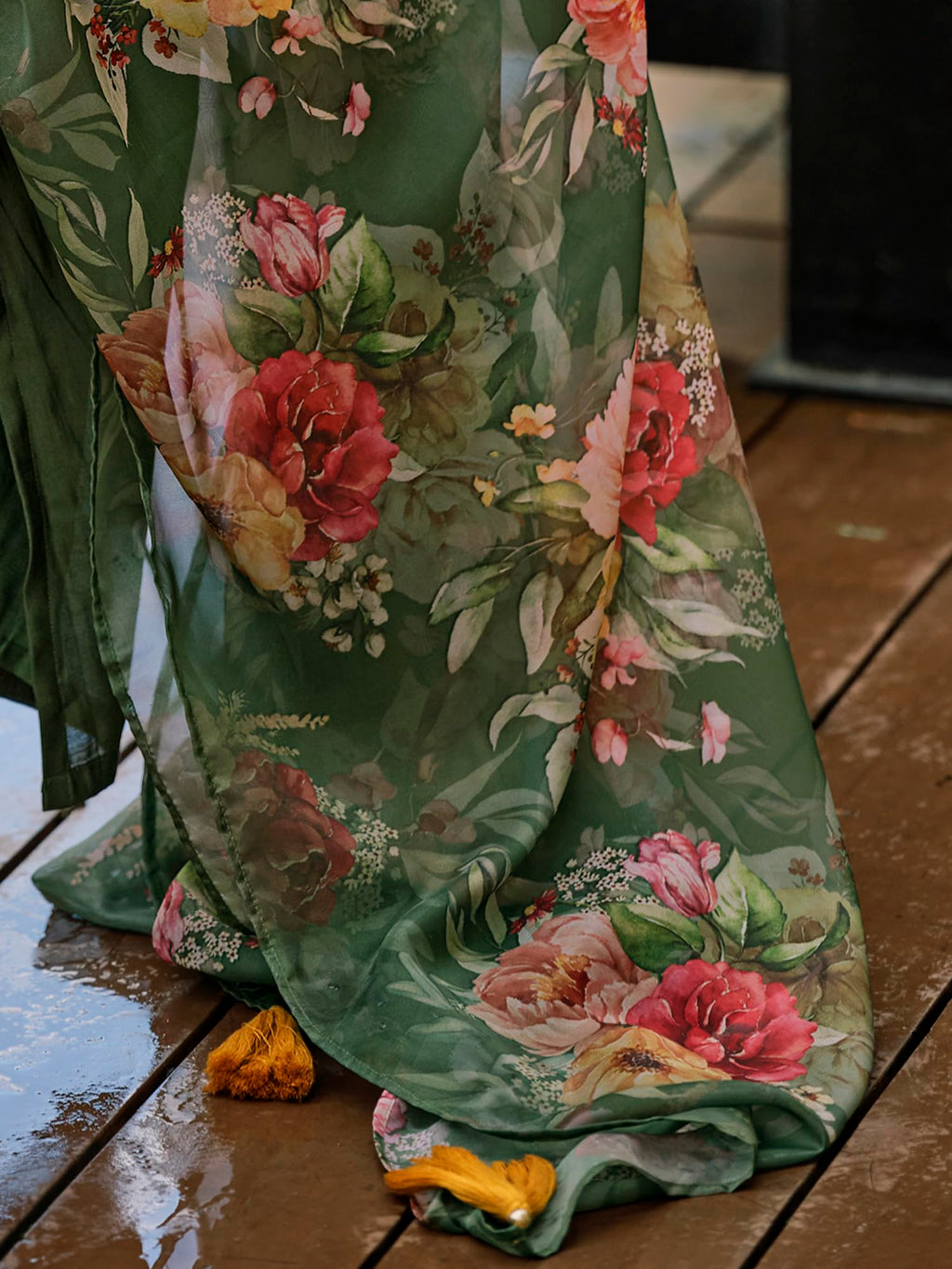 Royal Ethnic Womens Silk Blend Embroidered A Line Kurta Pant with Dupatta Set Stylish Festive Designer Party Wear Outfit