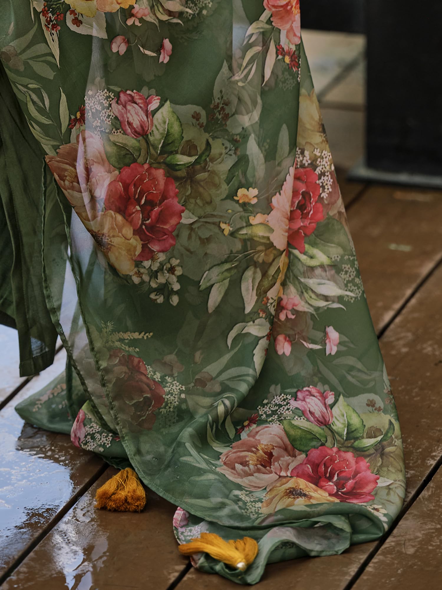 Royal Ethnic Womens Silk Blend Embroidered A Line Kurta Pant with Dupatta Set Stylish Festive Designer Party Wear Outfit