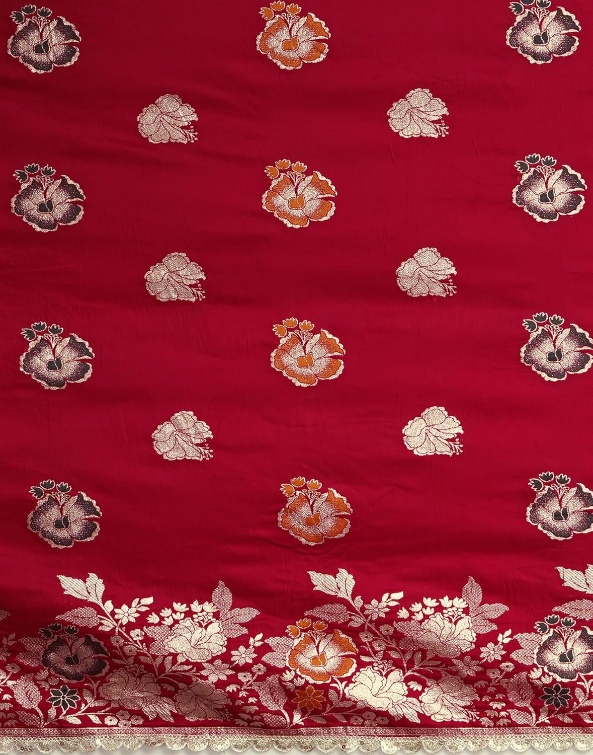 Royal Ethnic | Women's Kanjivaram Banarasi Silk Saree | Pure Silk Weave | 5.5m Saree + 0.8m Blouse | Festive | Traditional - Royal Ethnic