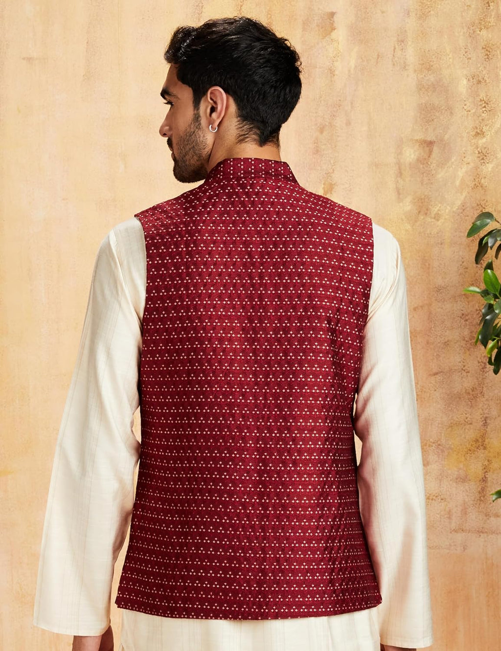 Royal Ethnic | Men's Lightweight Nehru Jacket | Sleeveless | Band Collar | Soft Poly Fabric | Festive & Traditional Wear - Royal Ethnic