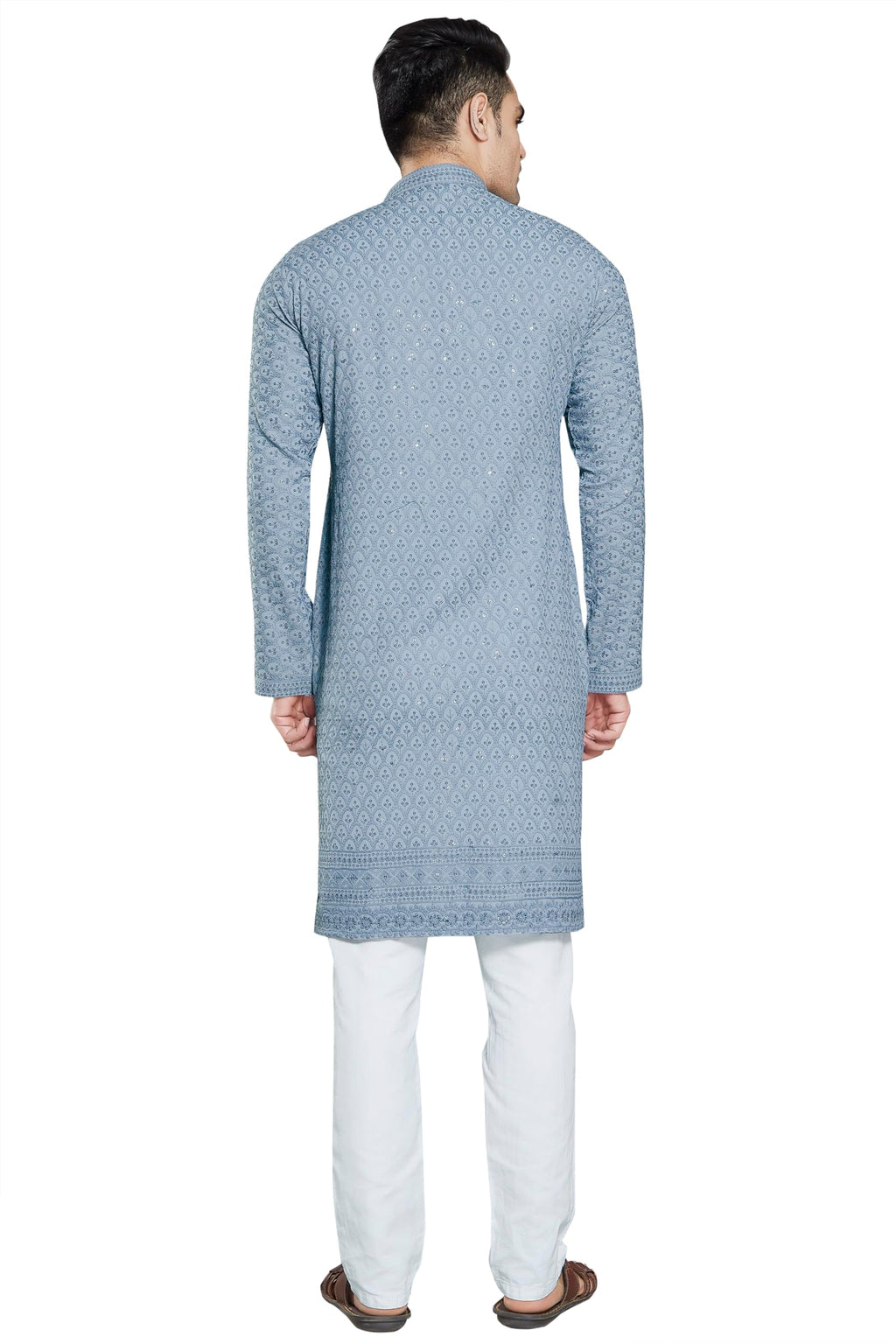 Royal Ethnic Men's Stylish Embroidered Cotton Kurta Pyjama Set | Exclusive Elegant Party Wear Outfit - Royal Ethnic