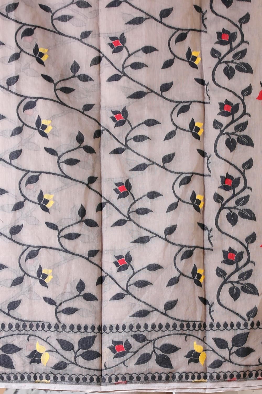 Royal Ethnic | Women's Soft Resham Dhakai Jamdani Saree | Lata Weave | No Starch | Without Blouse | Elegant Traditional - Royal Ethnic