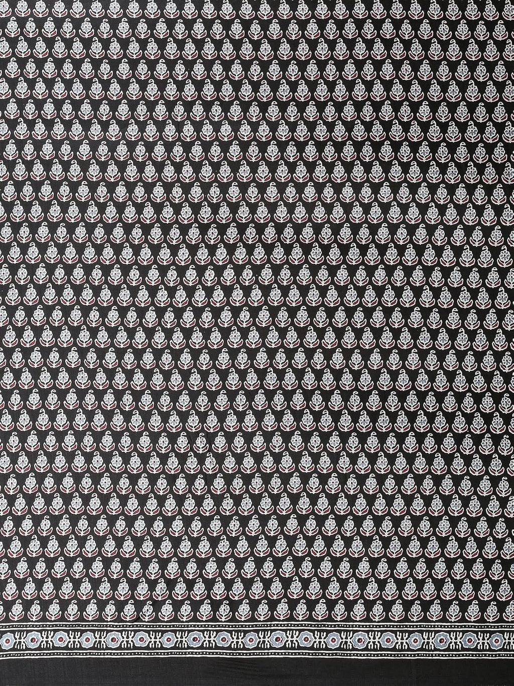 Royal Ethnic | Women's Ajrak Block Print Saree | Dola Silk Fabric | 5.5m Saree + 0.8m Blouse | Traditional | Festive Wear - Royal Ethnic