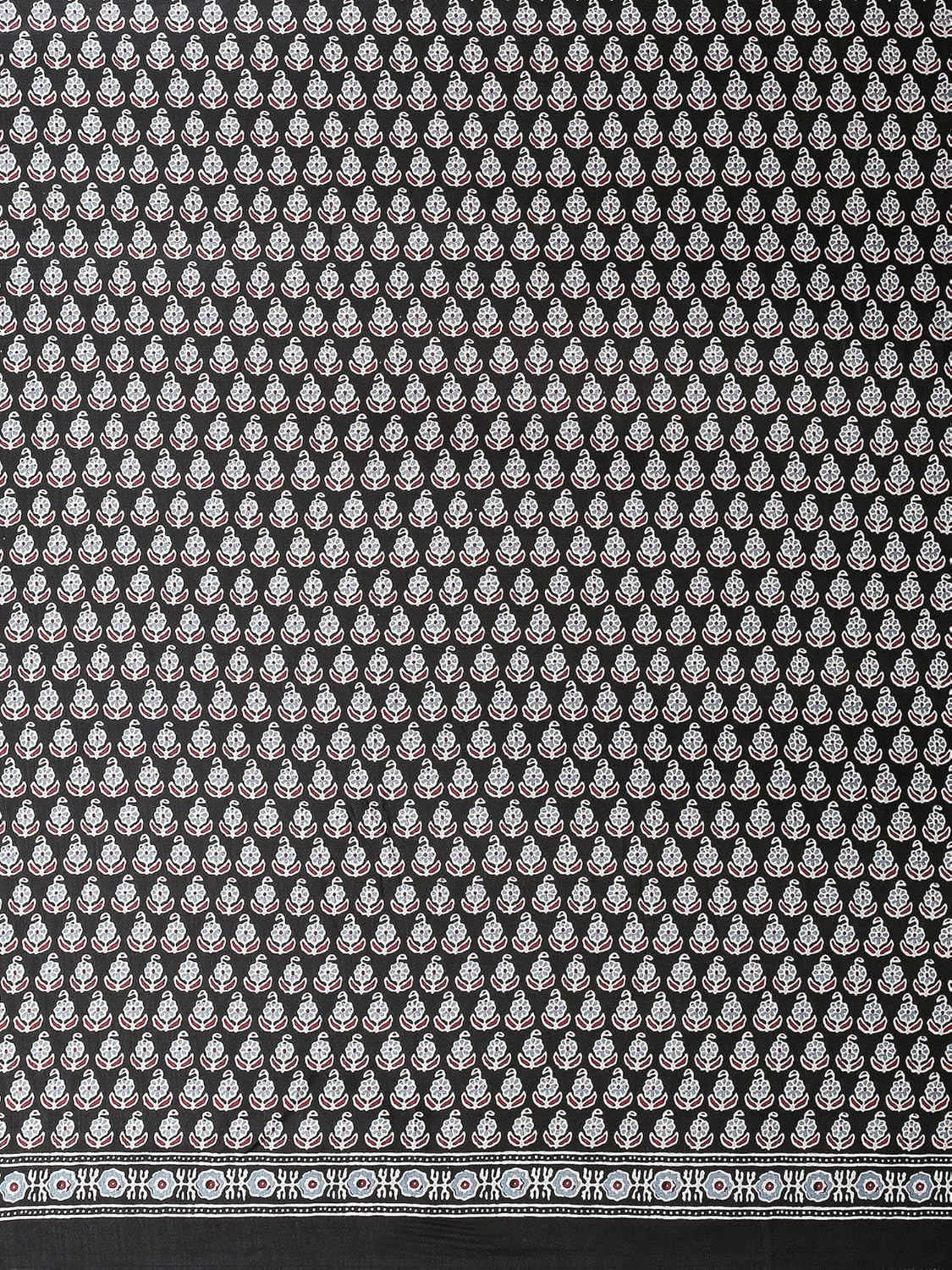 Royal Ethnic | Women's Ajrak Block Print Saree | Dola Silk Fabric | 5.5m Saree + 0.8m Blouse | Traditional | Festive Wear - Royal Ethnic